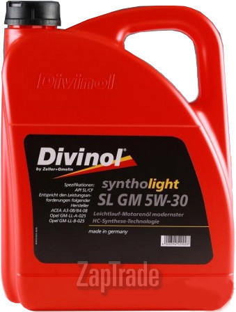 ������ �������� ����� Divinol Syntholight SL GM 5W-30 ������������� | ������� 49240-K004